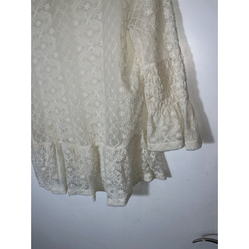 Ro&de Womens Lace Peplum Top White Size XS - Picture 3 of 9